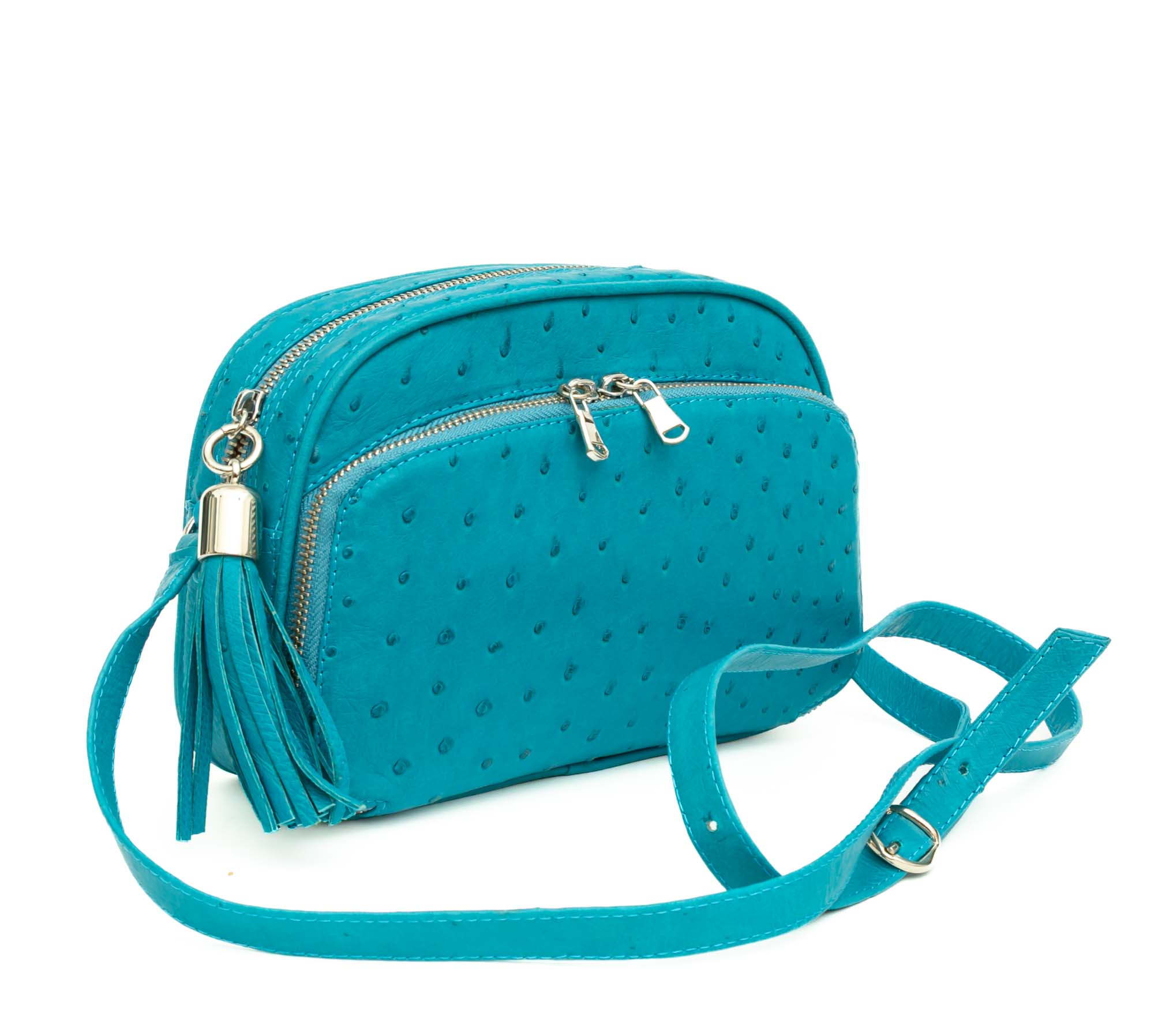 Ostrich Leather Bag Carmelia