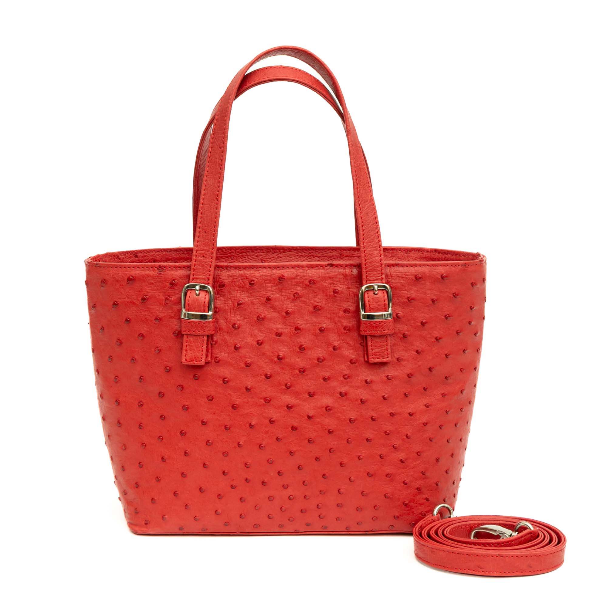 Ostrich Leather Bag Ruby - Image 6