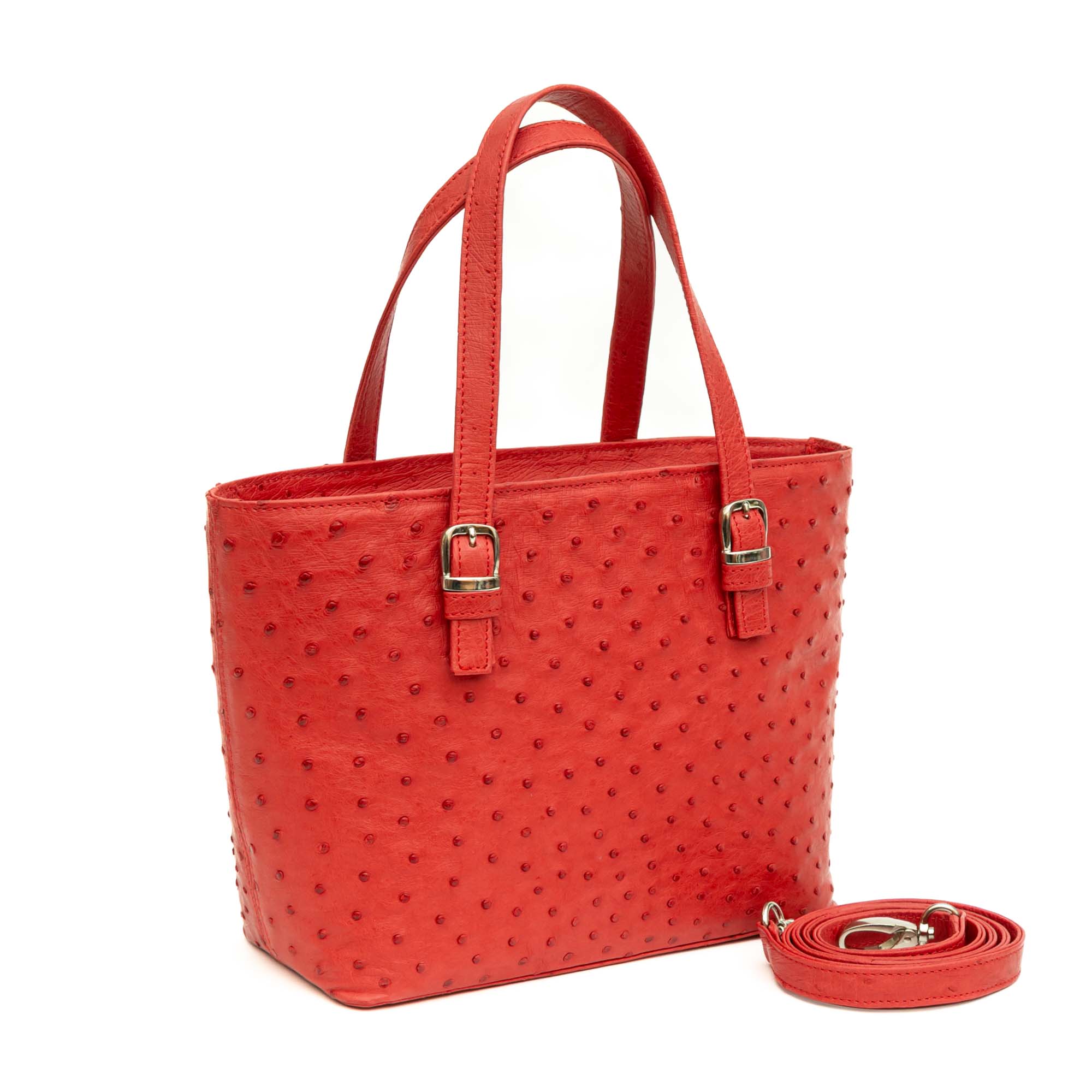 Ostrich Leather Bag Ruby - Image 5