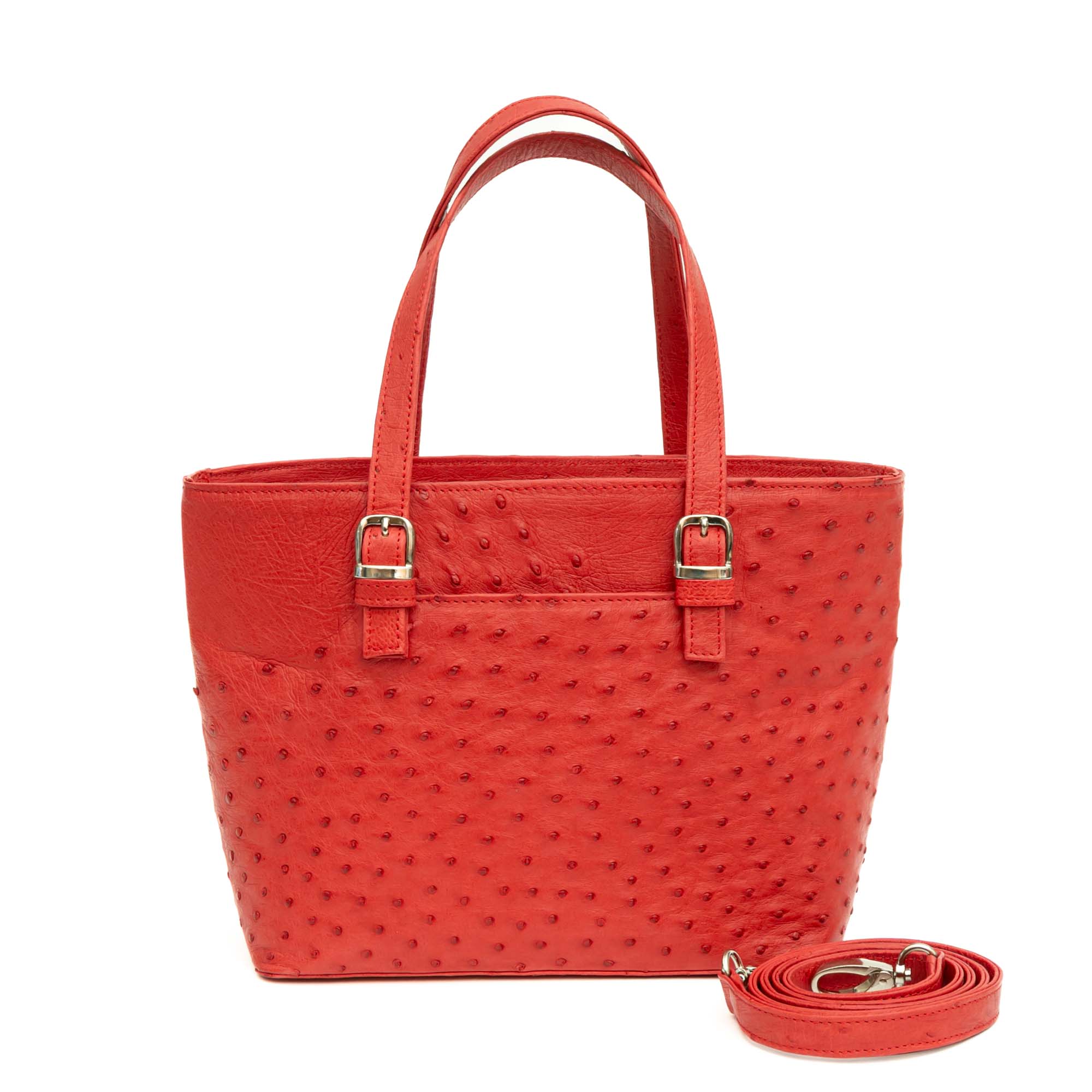 Ostrich Leather Bag Ruby - Image 4