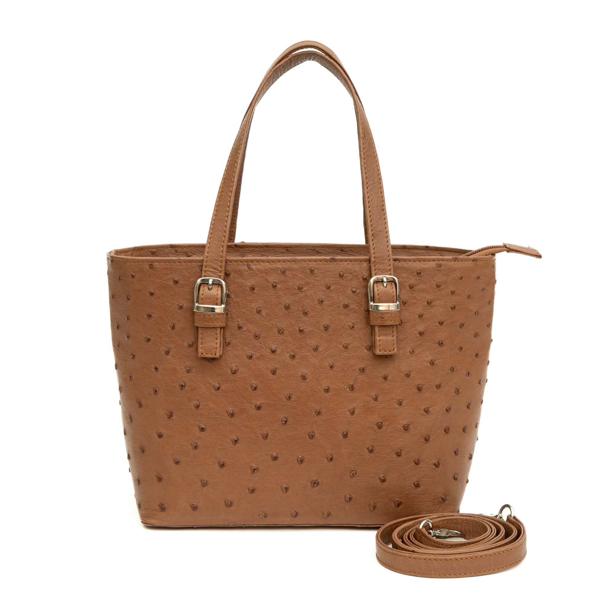 Ostrich Leather Bag Ruby - Image 3